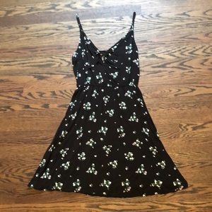 Black Floral Dress NWT